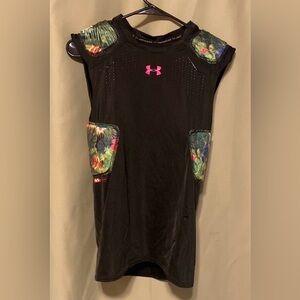 Under Armour Hex 5 Pad Football Gear Protective Top Black Small